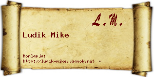 Ludik Mike névjegykártya